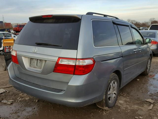 5FNRL38747B017770 - 2007 HONDA ODYSSEY EX BLUE photo 4
