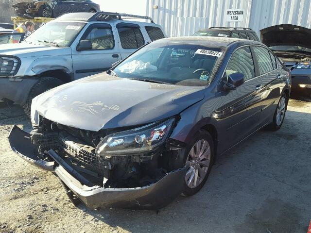 1HGCR2F74DA115222 - 2013 HONDA ACCORD EX GRAY photo 2