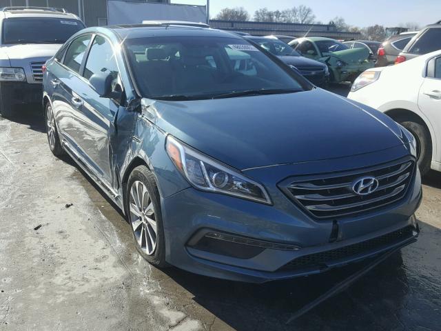 5NPE34AFXHH452818 - 2017 HYUNDAI SONATA SPO TEAL photo 1