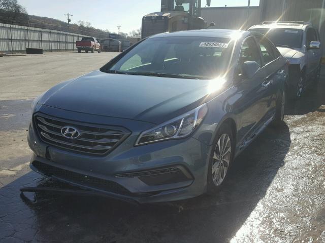 5NPE34AFXHH452818 - 2017 HYUNDAI SONATA SPO TEAL photo 2