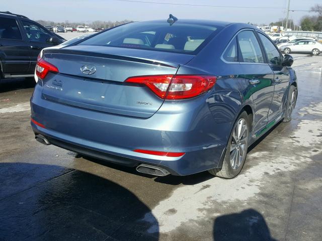 5NPE34AFXHH452818 - 2017 HYUNDAI SONATA SPO TEAL photo 4