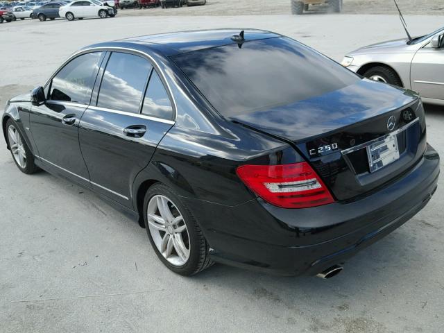 WDDGF4HB0CR236938 - 2012 MERCEDES-BENZ C 250 BLACK photo 3