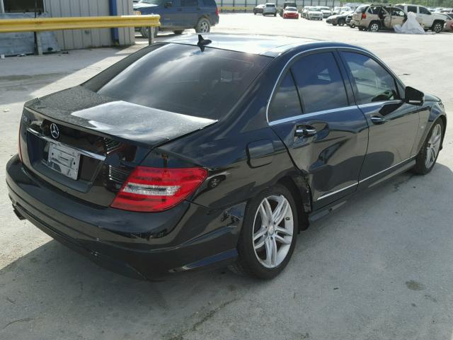 WDDGF4HB0CR236938 - 2012 MERCEDES-BENZ C 250 BLACK photo 4