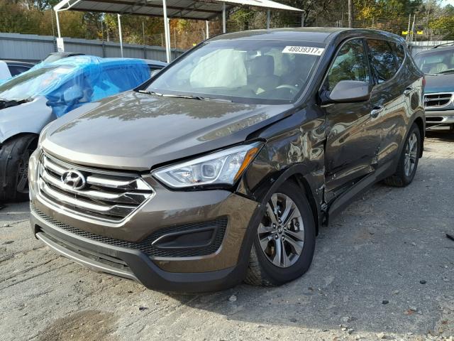 5XYZT3LBXDG123608 - 2013 HYUNDAI SANTA FE S BROWN photo 2