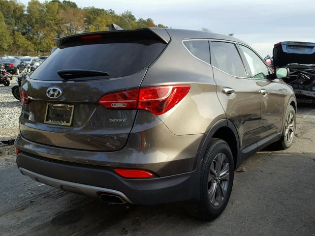 5XYZT3LBXDG123608 - 2013 HYUNDAI SANTA FE S BROWN photo 4