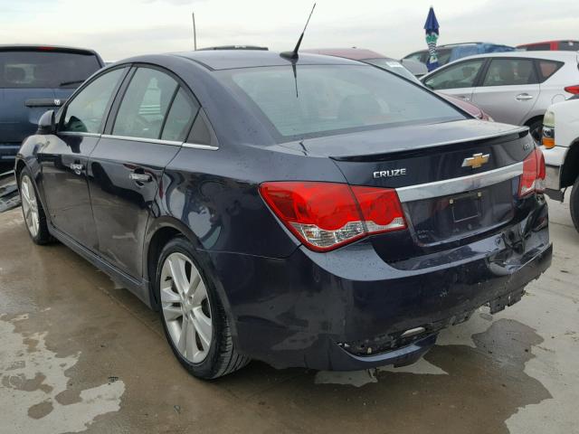 1G1PG5SB5E7212924 - 2014 CHEVROLET CRUZE LTZ BLUE photo 3