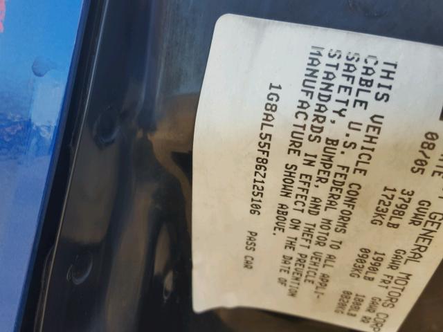 1G8AL55F86Z125106 - 2006 SATURN ION LEVEL 蓝色 照片 10