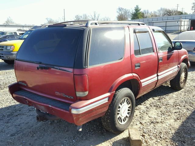 1GKDT13W4T2542066 - 1996 GMC JIMMY RED photo 4