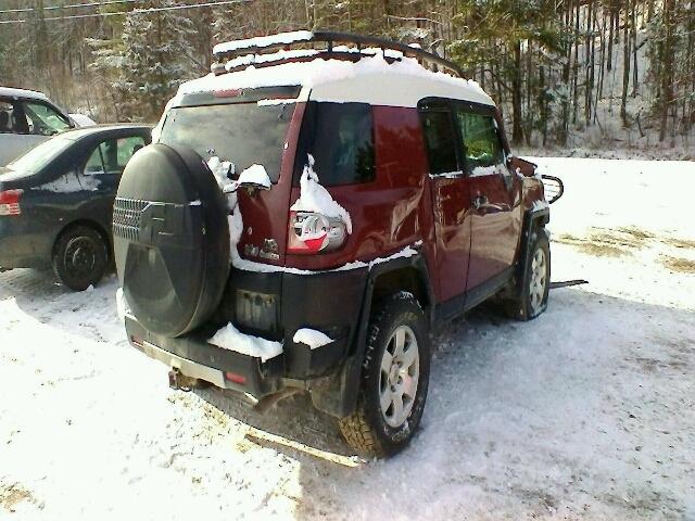 JTEBU4BF7AK085765 - 2010 TOYOTA FJ CRUISER MAROON photo 4