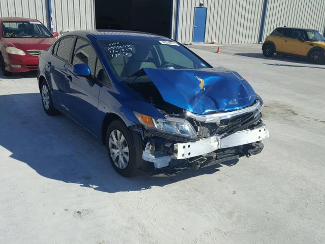 2HGFB2F53CH513103 - 2012 HONDA CIVIC LX BLUE photo 1