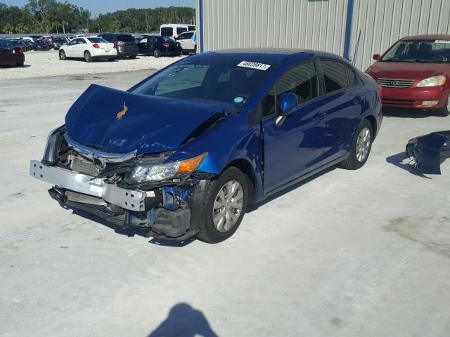 2HGFB2F53CH513103 - 2012 HONDA CIVIC LX BLUE photo 2