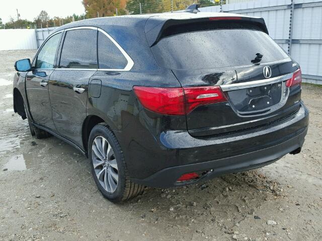 5FRYD4H41EB035563 - 2014 ACURA MDX TECHNO BLACK photo 3