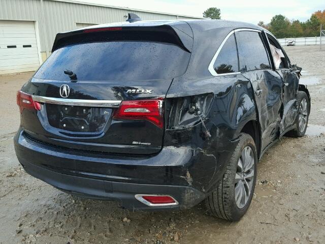 5FRYD4H41EB035563 - 2014 ACURA MDX TECHNO BLACK photo 4