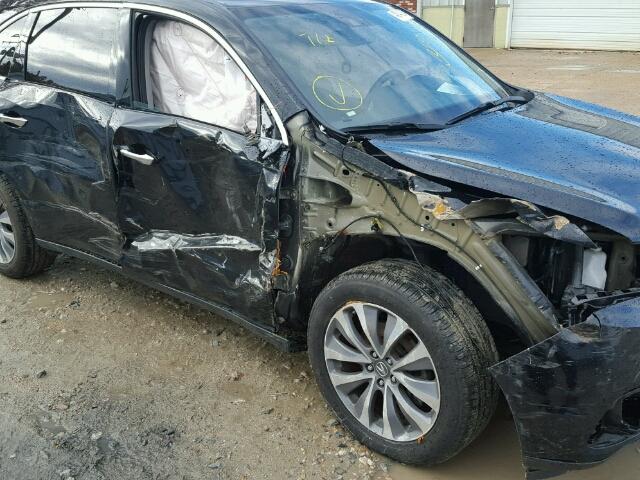 5FRYD4H41EB035563 - 2014 ACURA MDX TECHNO BLACK photo 9