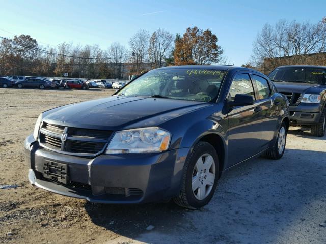 1B3LC46KX8N268252 - 2008 DODGE AVENGER SE BLUE photo 2