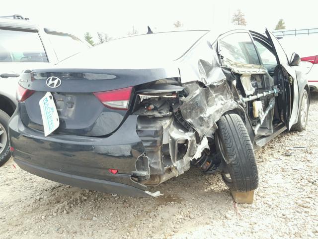 5NPDH4AE7EH538068 - 2014 HYUNDAI ELANTRA SE BLACK photo 4