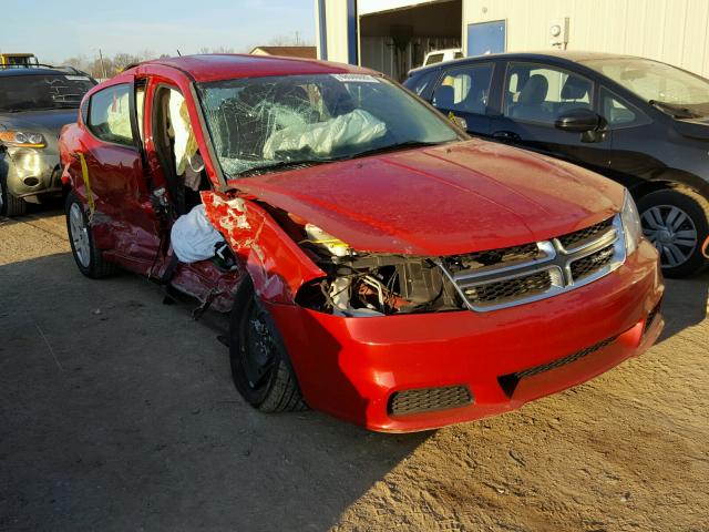 1C3CDZAB3DN547573 - 2013 DODGE AVENGER SE RED photo 1