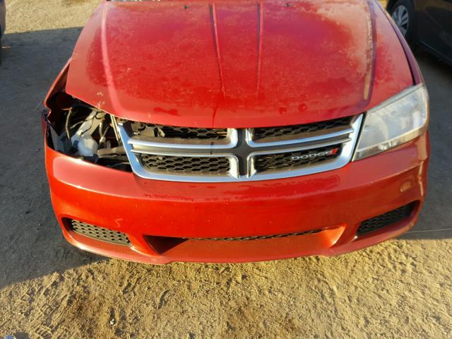 1C3CDZAB3DN547573 - 2013 DODGE AVENGER SE RED photo 7