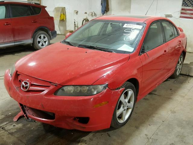 1YVHP84C885M00057 - 2008 MAZDA 6 I RED photo 2