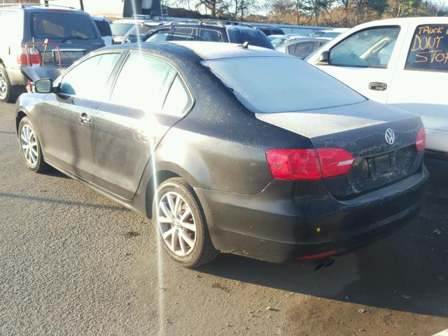 3VWDP7AJ2DM430786 - 2013 VOLKSWAGEN JETTA SE BLACK photo 3