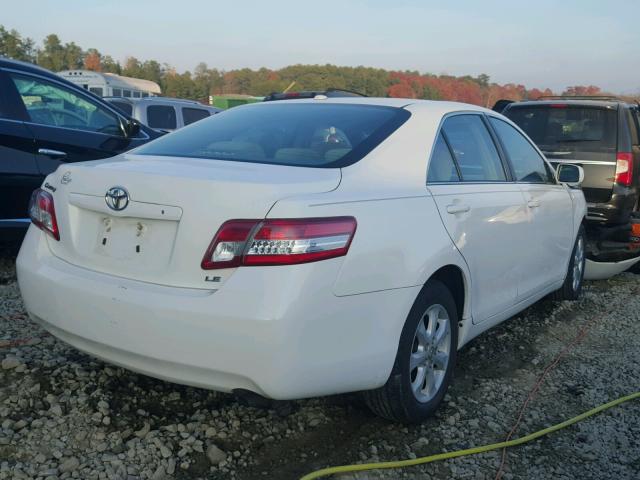 4T1BF3EK6BU593325 - 2011 TOYOTA CAMRY BASE WHITE photo 4