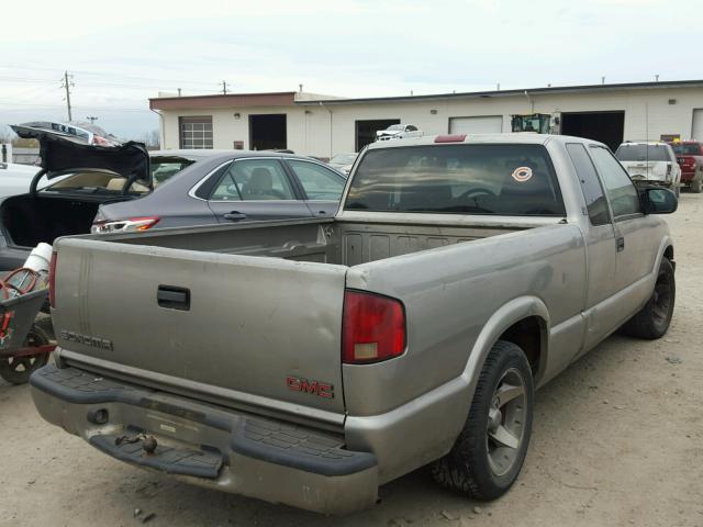 1GTCS19W128112041 - 2002 GMC SONOMA GRAY photo 4