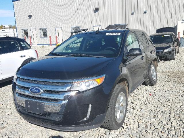 2FMDK4JC9DBB66075 - 2013 FORD EDGE SEL BLACK photo 2