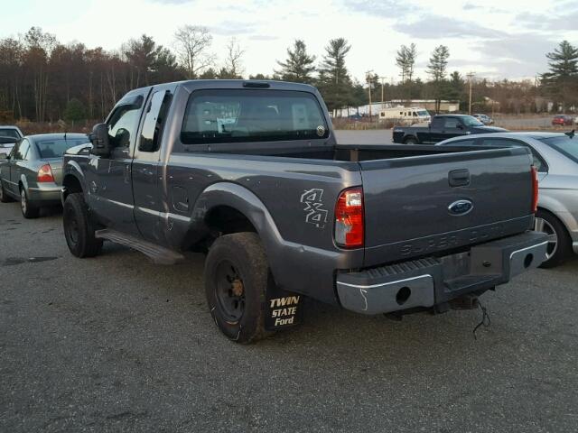 1FT7X2BT8BEC09294 - 2011 FORD F250 SUPER GRAY photo 3