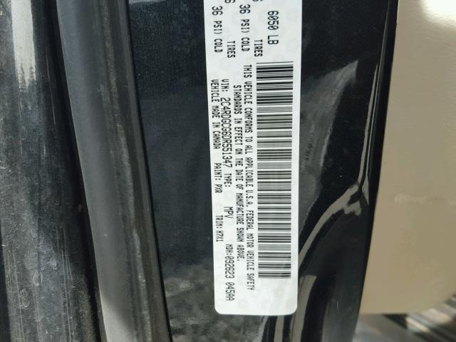 2C4RDGCG6DR551347 - 2013 DODGE GRAND CARA BLACK photo 10