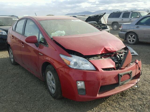 JTDKN3DU4A0240260 - 2010 TOYOTA PRIUS RED photo 1