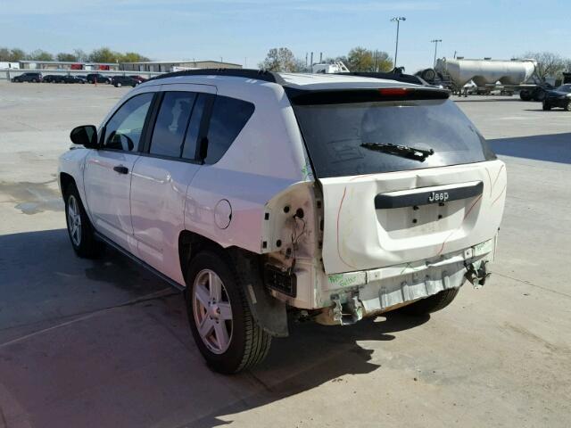 1J4FT47B69D111135 - 2009 JEEP COMPASS SP WHITE photo 3