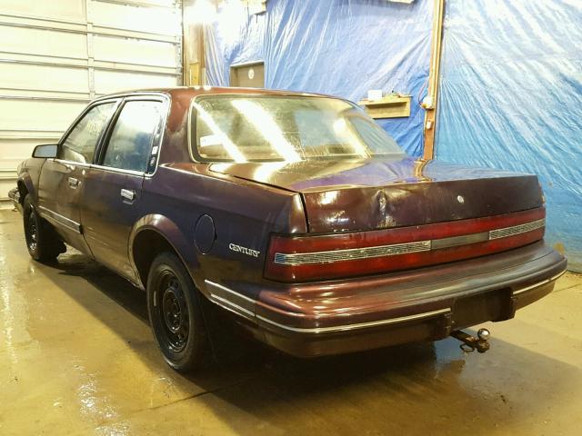 1G4AG5541R6501686 - 1994 BUICK CENTURY SP BURGUNDY photo 3