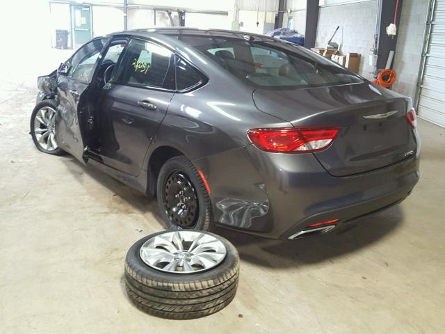 1C3CCCBG0FN514964 - 2015 CHRYSLER 200 S GRAY photo 3