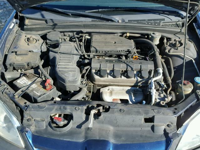 2HGES16515H502299 - 2005 HONDA CIVIC LX BLUE photo 7