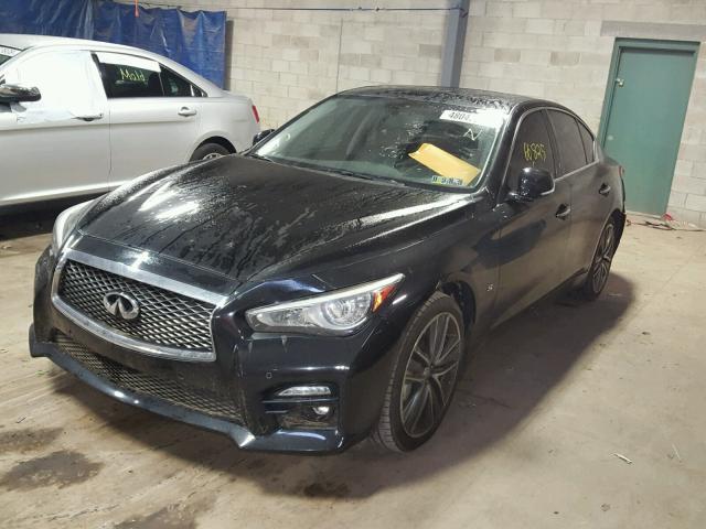 JN1BV7ARXEM685031 - 2014 INFINITI Q50 BASE BLACK photo 2