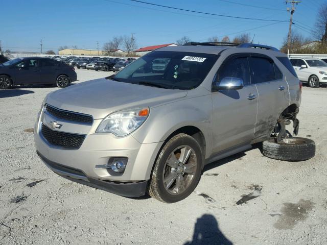 2CNFLFEY2A6200031 - 2010 CHEVROLET EQUINOX LT BEIGE photo 2