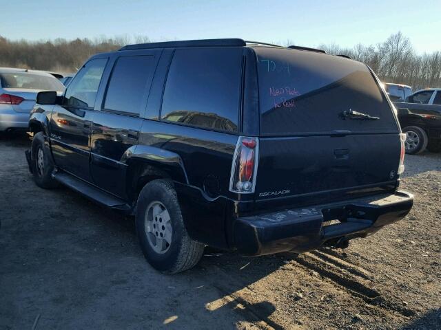 1GYEK13RXYR167595 - 2000 CADILLAC ESCALADE BLACK photo 3