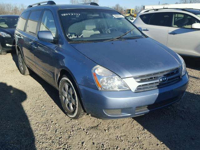 KNDMB233286256338 - 2008 KIA SEDONA EX BLUE photo 1