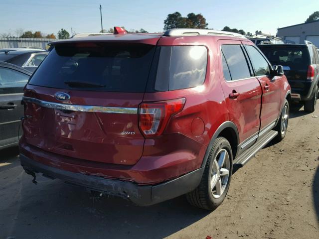 1FM5K8D89HGA32457 - 2017 FORD EXPLORER X RED photo 4