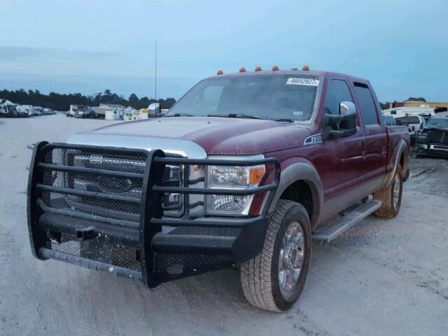 1FT7W2B6XEEA78466 - 2014 FORD F250 SUPER BURGUNDY photo 2