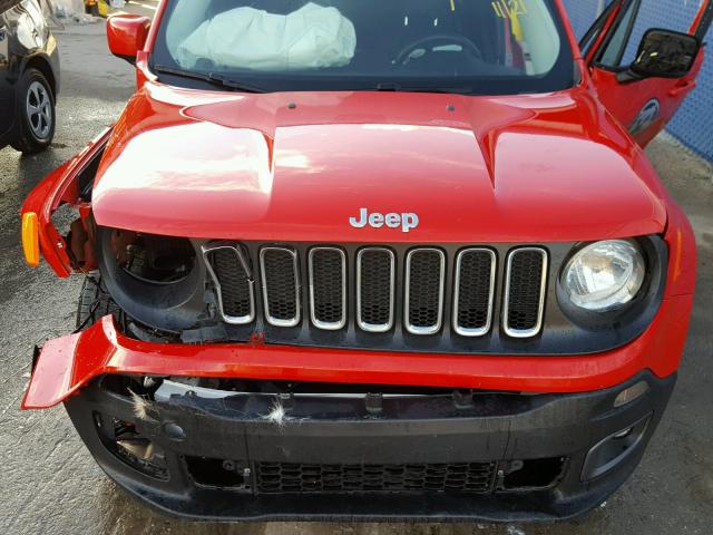 ZACCJABH0FPB61920 - 2015 JEEP RENEGADE L RED photo 7