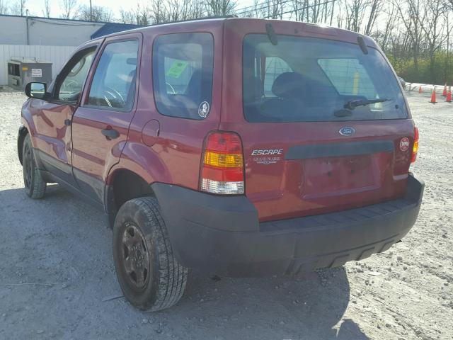 1FMYU02Z56KD11256 - 2006 FORD ESCAPE XLS RED photo 3