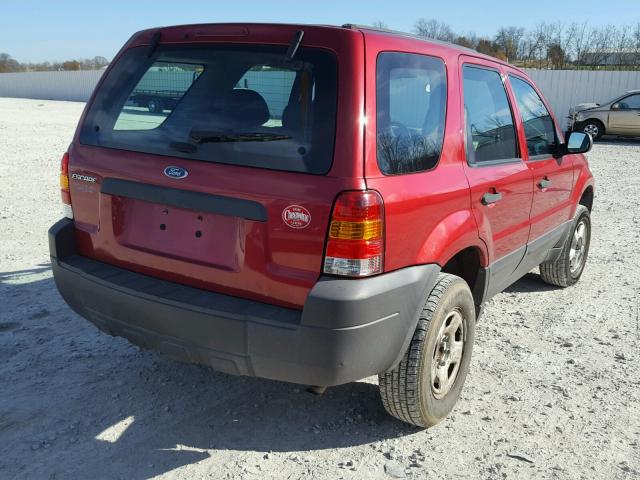 1FMYU02Z56KD11256 - 2006 FORD ESCAPE XLS RED photo 4