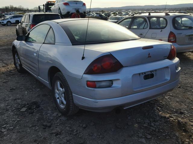 4A3AC34G81E208147 - 2001 MITSUBISHI ECLIPSE RS SILVER photo 3