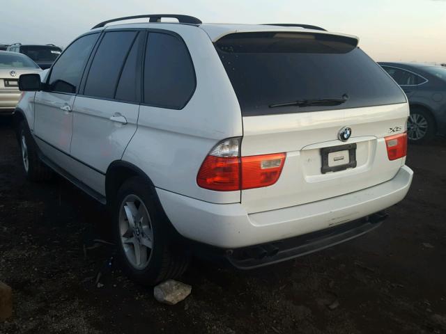 5UXFB53534LV04232 - 2004 BMW X5 4.4I WHITE photo 3