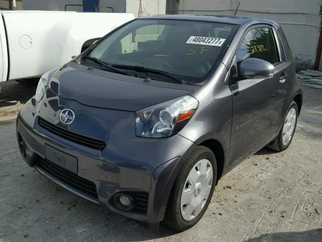 JTNJJXB04DJ025907 - 2013 TOYOTA SCION IQ GRAY photo 2