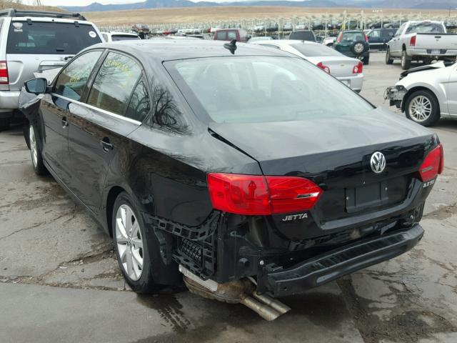 3VWDX7AJ8DM351056 - 2013 VOLKSWAGEN JETTA SE BLACK photo 3