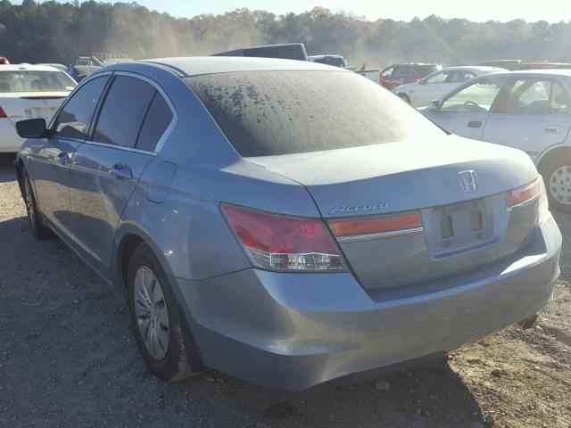 1HGCP2F31CA111176 - 2012 HONDA ACCORD LX BLUE photo 3