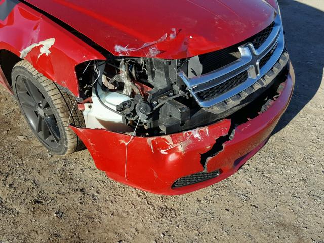 1C3CDZCB4CN182977 - 2012 DODGE AVENGER SX RED photo 9