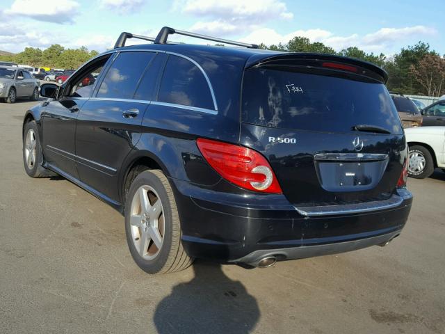 4JGCB75E86A017650 - 2006 MERCEDES-BENZ R 500 BLACK photo 3